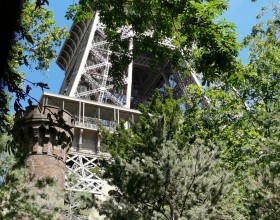 The chimney of the Eiffel Tower
