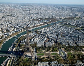 Aerial view of Paris