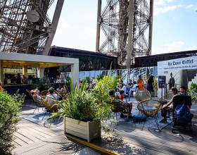 View of the summer terrace on the 1st floor