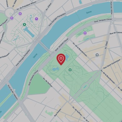 Map of the area around the Eiffel Tower