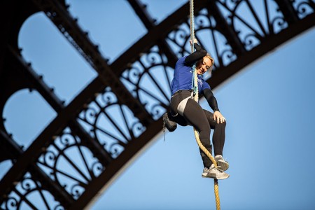 Photo of Anouk Garnier during her rope climb