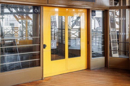View of the elevator doors on the 2nd floor