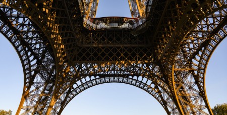 Photo from under the Eiffel Tower