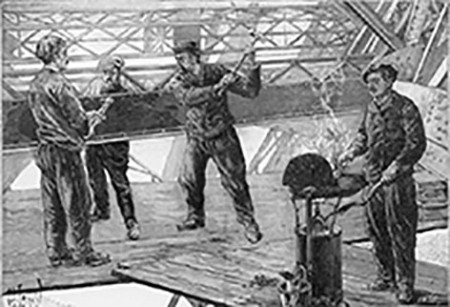 Riveters at work