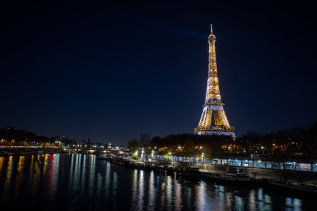 The Eiffel Tower at night