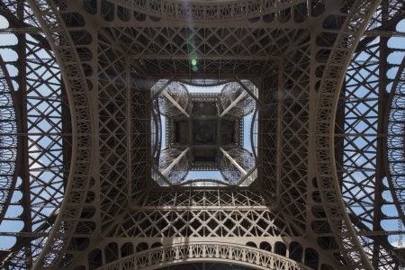 View from below the Eiffel Tower