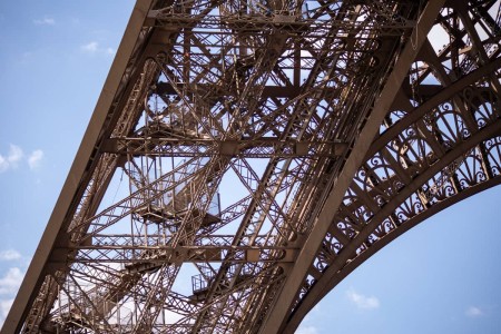 View on a pillar of the Eiffel Tower