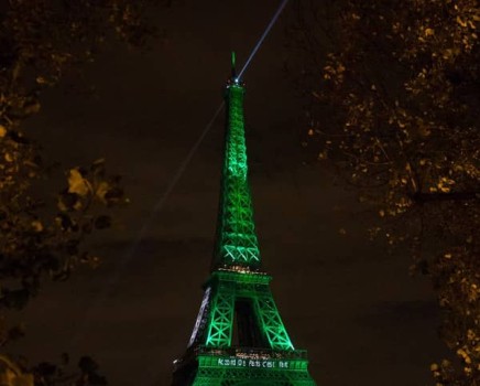Photo of the Illumination Paris Climate Agreement