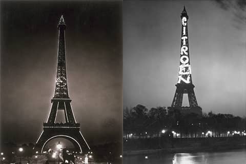Photo of the Citroën illumination and clock