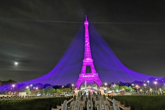Photo of the Pink October illumination