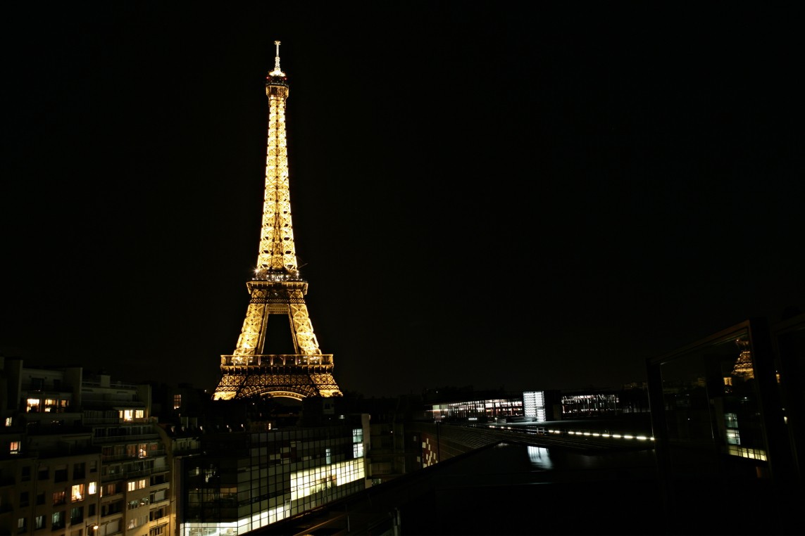 The Eiffel Tower at night