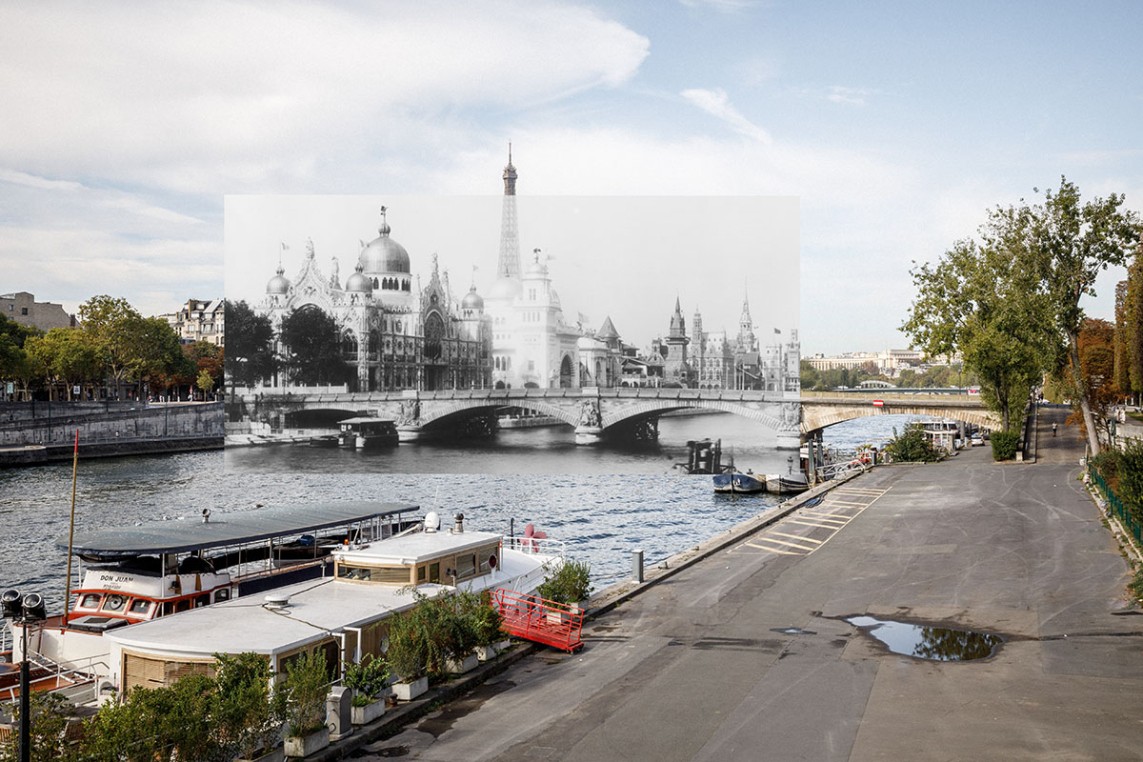View from the port des Champs Elysées