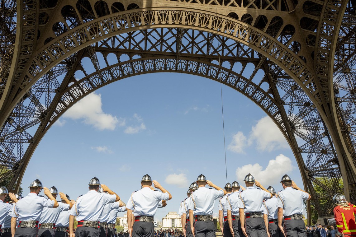 Ceremony on the esplanade for the 80th anniversary of the Liberation of Paris