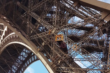 Photo of one Eiffel Tower's elevator