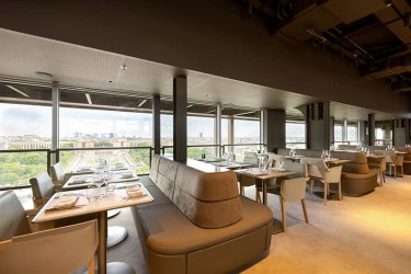 View inside the restaurant Madame Brasserie