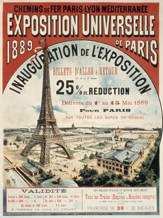 Poster - Paris-Lyon-Mediterranean Railway - 1889 World's Fair
